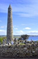 Ireland's best round tower along the southern Irish shoreline